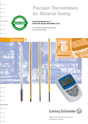 Termometry normatywne zgodne z ASTM, IP, AFNOR, BS, ISO, DIN
